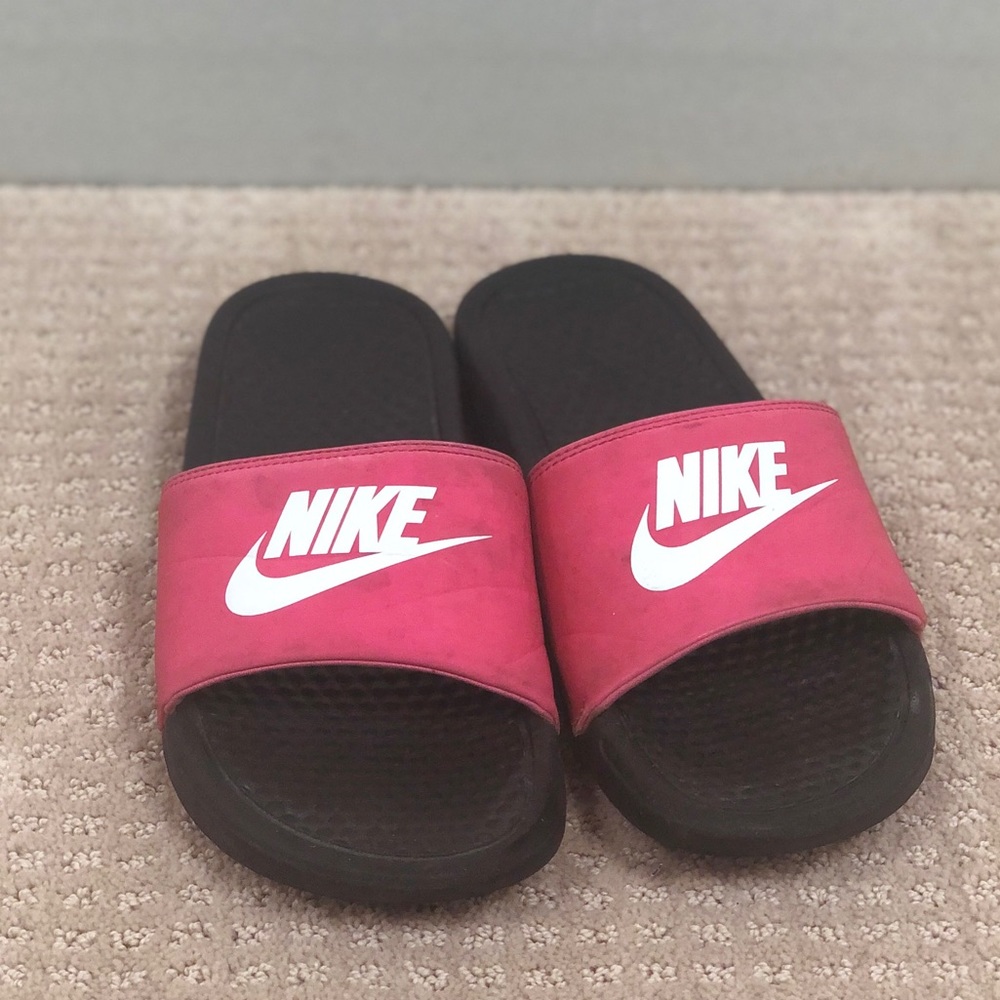 Pink Nike Slides